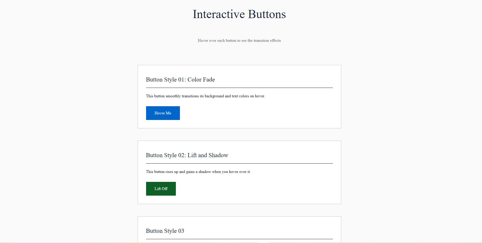 Interactive Buttons