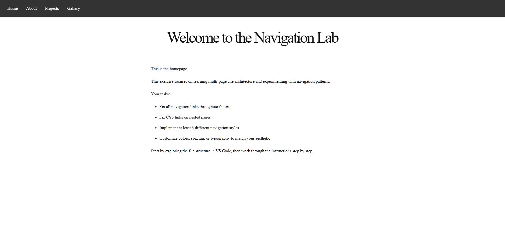 Navigation Lab